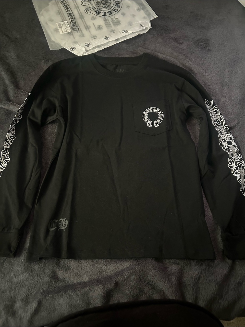 Chrome heart black and white long sleeve